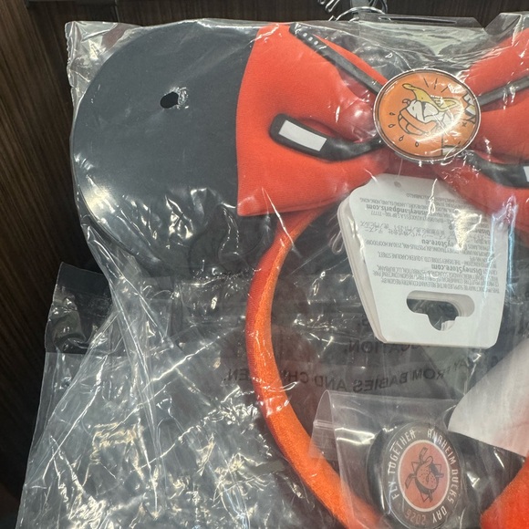 Disney NHL Anaheim Ducks Orange Bow Ear Headband with Character Medallion main image 13